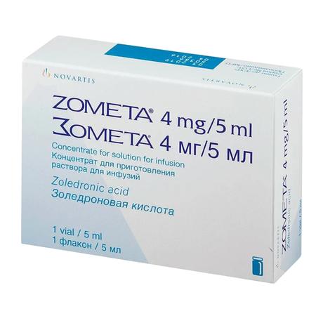Фото Зомета, концентрат для приг. раствора для инфузий 4 мг/5 мл