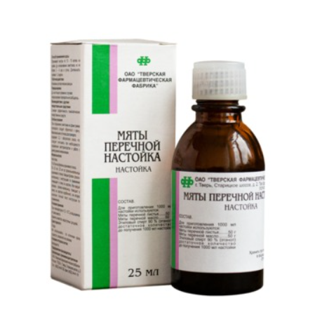 Фото Мята перечная, настойка, флакон 25 мл, 1 шт.