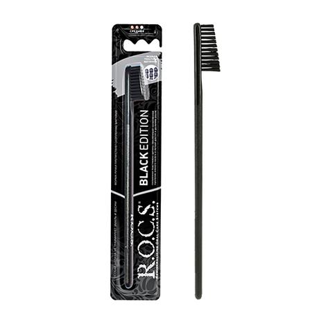 Фото Rocs black edition, зубная щетка средняя