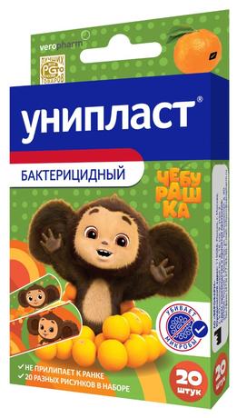 Фото Лейкопластырь Унипласт бактерицидный, набор детский «Чебурашка», 20 шт.