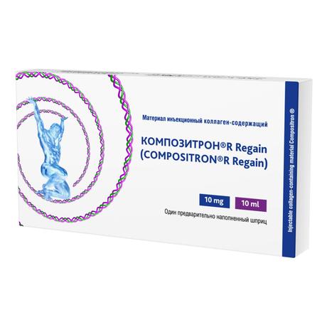 Фото Композитрон Regain материал инъекционный коллаген-содержащий, шприц 10 мл, 1 шт.