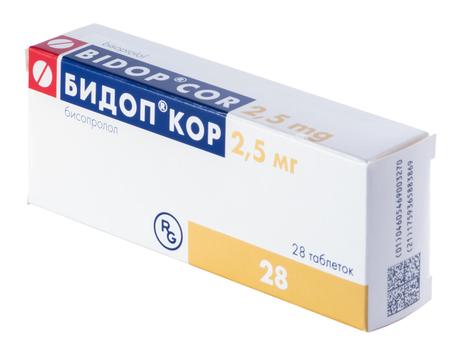 Фото Бидоп Кор, таблетки 2,5 мг, 28 шт.
