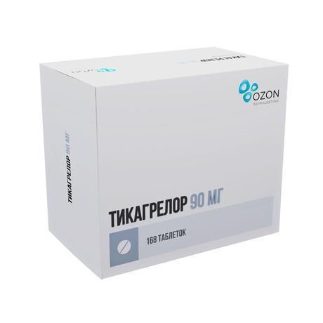 Фото Тикагрелор, таблетки  покрыт. плен. об. 90 мг, 168 шт.