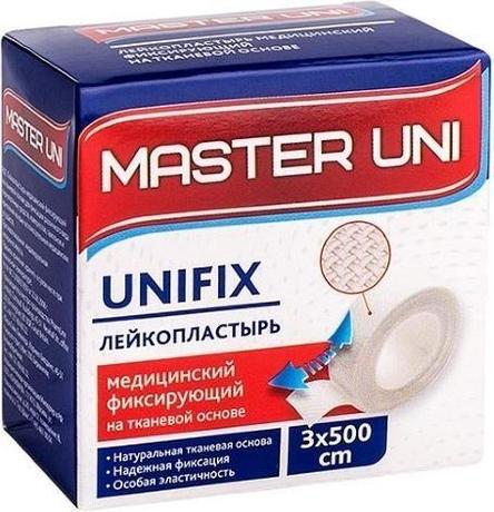 Фото Master Uni Unifix, лейкопластырь медицинский фиксирующий на тканевой основе 3 х 500 см