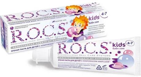 Фото Rocs Kids, зубная паста (бабл гам), 45 г