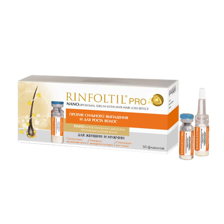 Фото РИНФОЛТИЛ ПРО нанолипосомальная сыворотка против выпадения волос для женщин и мужчин, флаконы, 30шт по 160мг
