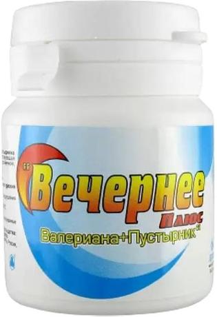 Фото Вечернее Плюс, драже (Пустырник+Валериана) 200 мг, 60 шт.