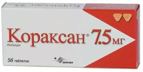 Фото Кораксан, таблетки покрытые пленочной оболочкой 7.5 мг, 56 шт.