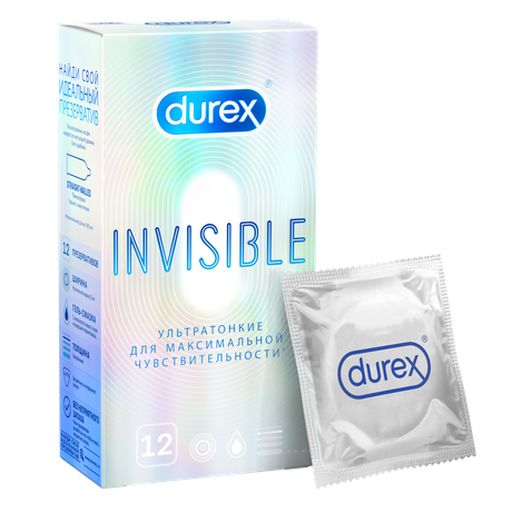Фото Презервативы Durex Invisible ультратонкие, 12 шт.