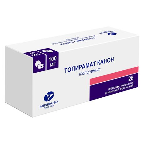 Фото Топирамат Канон таблетки, покрытые пленочной оболочкой 100 мг, 28 шт.