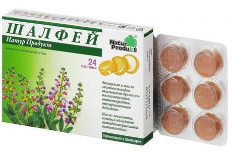 Фото Шалфей Натур Продукт, пастилки 2.5 г, 24 шт.
