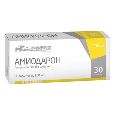 Фото Амиодарон, таблетки 200 мг, 30 шт.