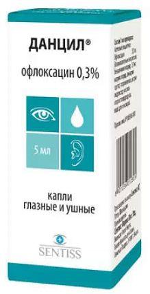 Фото Данцил, капли глазные и ушные 0,3%, 5 мл