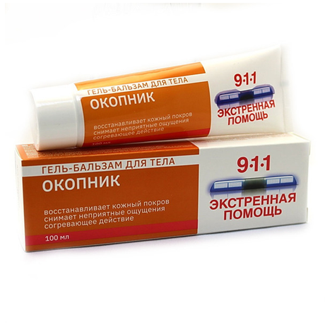 Фото 911 Окопник, гель-бальзам для тела 100 мл