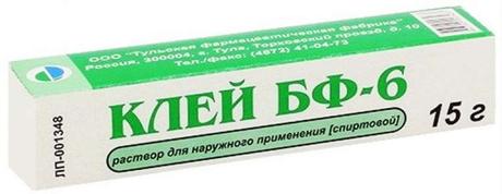 Фото Клей БФ-6, раствор (Тульская фармацевтическая фабрика), 15 г
