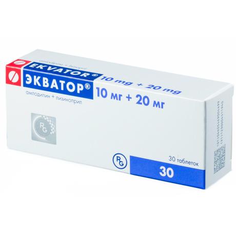 Фото Экватор, таблетки 10+20 мг, 30 шт.