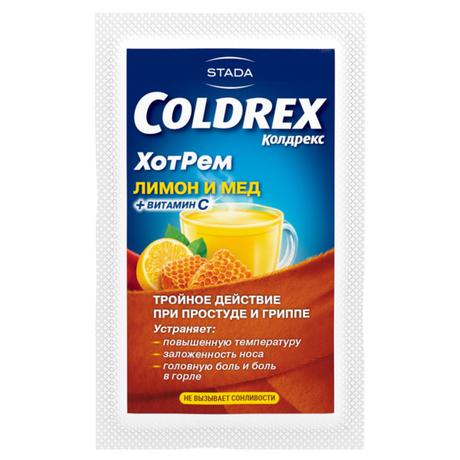 Фото Колдрекс ХотРем, порошок (мед-лимон), 5 шт.
