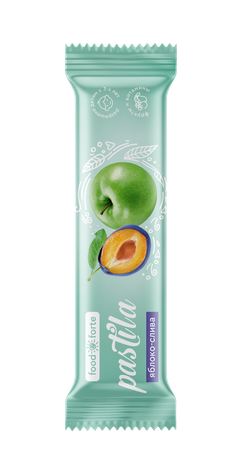 Фото Пастила фруктовая FoodForte, Яблоко и слива, 27 г