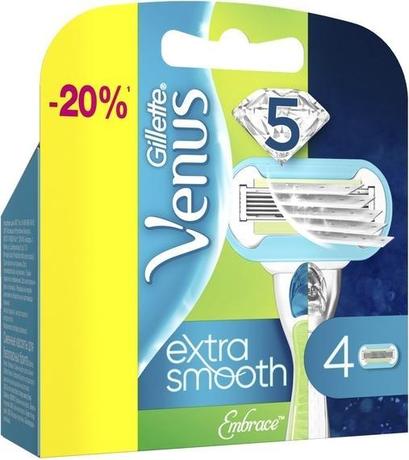 Фото Gillette Venus Embrace, сменные кассеты для станков, 4 шт.