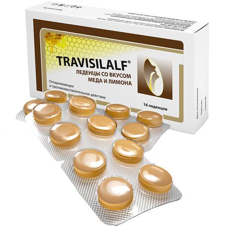 Фото Трависилальф, леденцы (мед-лимон) 2.5 г, 16 шт.