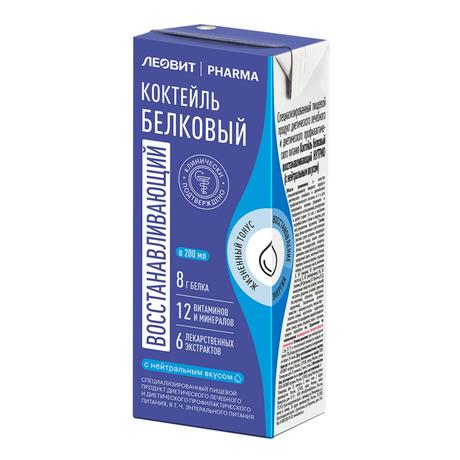 Фото Леовит Pharma Коктейль белковый восстанавливающий Нутрио (нейтральный вкус), 200 мл