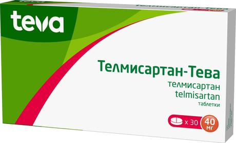 Фото Телмисартан-Тева, таблетки 40 мг, 30 шт.