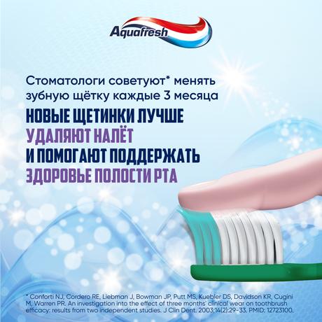 Фото Зубная щетка Aquafresh Standard для ежедневной чистки зубов, средней жесткости, в ассортименте