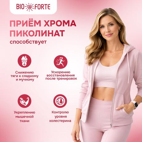 Фото Хрома Пиколинат BioForte, таблетки 250 мкг, 50 шт.