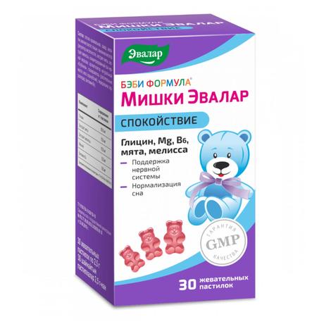 Фото Бэби Формула Мишки Спокойствие, пастилки жевательные, 30 шт.
