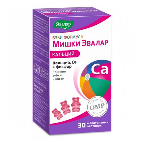 Фото Бэби Формула Мишки Кальций, пастилки жевательные, 30 шт.