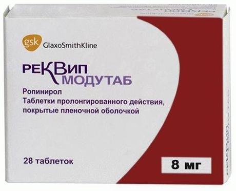 Фото Реквип Модутаб, таблетки пролонг. покрытые пленочной оболочкой 8 мг, 28 шт.