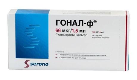 Фото Гонал-Ф, раствор для подкожного введения 66 мкг/1,5 мл, шприц-ручка 1,5 мл (+ игла одноразовая 20 шт.), 1 шт.