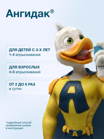 Фото АнгиДак, спрей 0,255 мг/доза, 30 мл