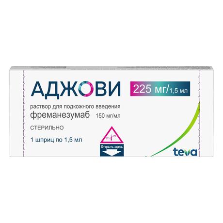 Фото Аджови, раствор 150 мг/мл, 1.5 мл