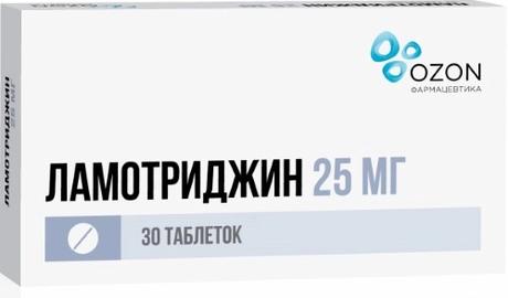 Фото Ламотриджин, таблетки 25 мг, 30 шт.