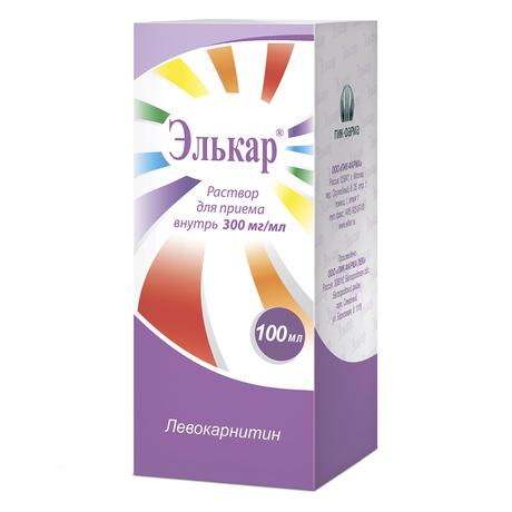 Фото Элькар, раствор 300 мг/мл, 100 мл