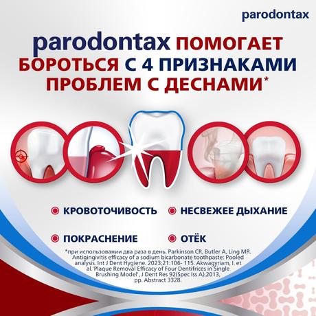 Фото Зубная паста parodontax Комплексная Защита от воспаления и кровоточивости десен с фтором, 75 мл