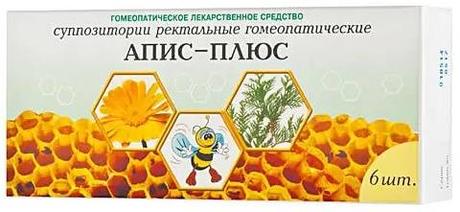 Фото Апис-плюс, суппозитории ректальные, 6 шт.