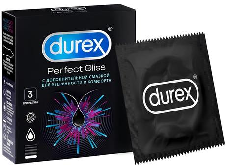 Фото Durex Презервативы Perfect Gliss, 3 шт.