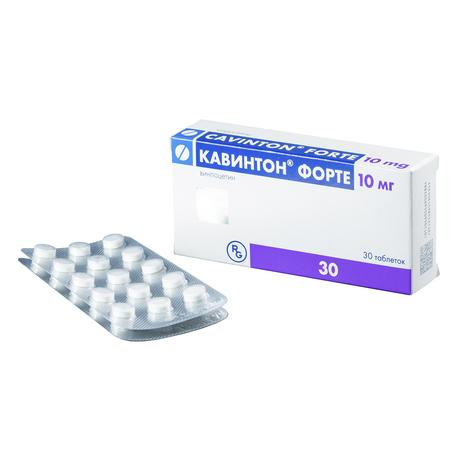 Фото Кавинтон форте, таблетки 10 мг, 30 шт.