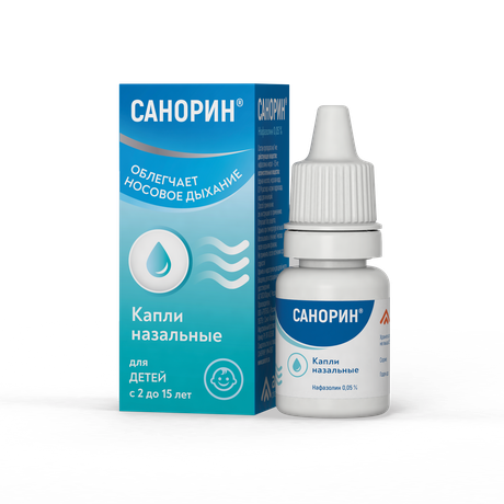 Фото Санорин для детей, капли назальные 0.05%, 10 мл