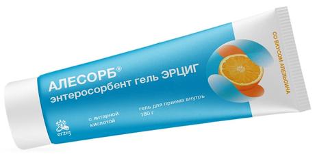 Фото Алесорб Энтеросорбент гель (со вкусом апельсина) 180 г