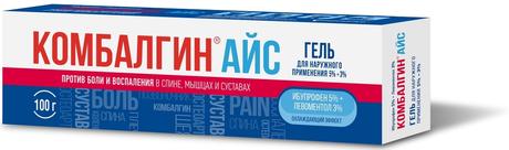 Фото Комбалгин Айс, гель 5% +3%, 100 г