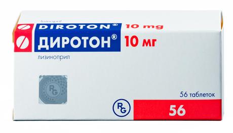 Фото Диротон, таблетки 10 мг, 56 шт.