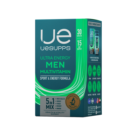 Фото UESUPPS Ультра Энерджи Мен Мультивитамин Формула, таблетки, 30 шт.