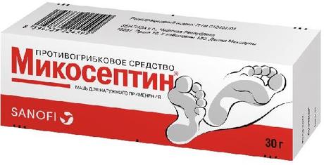 Фото Микосептин, мазь, 30 г (Зентива)