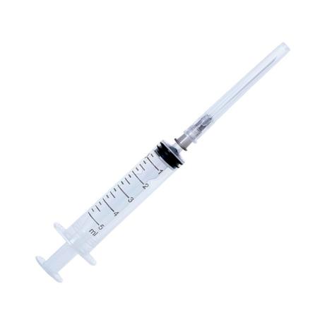 Фото Шприц одноразовый стерильный 3-х компонентный Inekta 5 мл с иглой 22G (0,7х40 мм)