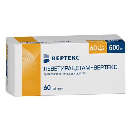 Фото Леветирацетам-ВЕРТЕКС, таблетки покрыт. плен. об. 500 мг, 60 шт.