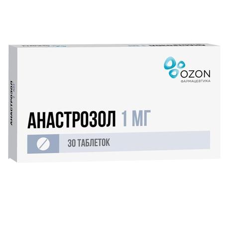 Фото Анастрозол таблетки, покрытые пленочной оболочкой 1 мг, 30 шт.