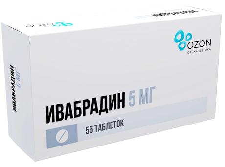 Фото Ивабрадин, таблетки в пленочной оболочке 5 мг, 56 шт.